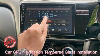 How To Install Tempered Glass - Screen Protector For Car GPS Navigation | 9” Android Player Screen