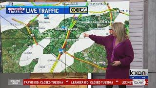 I-35 reopens after 18-wheeler crash, icy roads continue to create traffic problems