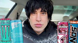 Trying NEW Energy Drinks! (Full Stream)