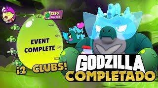 ¡COMPLETAMOS EL EVENTO DE GODZILLA EN MIS DOS CLUBES! | BRAWL STARS