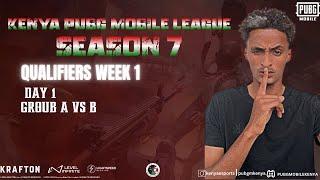 KENYA PUBG MOBILE PRO LEAGUE SEASON 7 LIVESTREAM || WEEK 1 DAY 1 GROUP A VS B#pubgmobile #pubgm