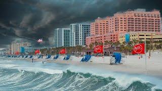 Clearwater Beach Florida 4K Too Cold for Swimming - Winter Walking Tour