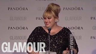 Rebel Wilson accepts the International Film Actress 2013 GLAMOUR Award | Glamour UK