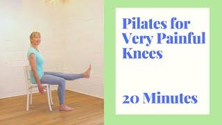 Pilates for Very Painful Knees- 20 Minutes of Chair based exercise for Knee Arthritis