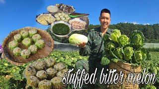 Fresh Napa Cabbage in the Fields: Chef Hong’s Irresistible Stuffed Bitter Melon Dish | SUNG A PAO