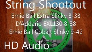 Guitar String Test: Ernie Ball Extra Slinky vs. D’Addario EXL130 vs. Ernie Ball Cobalt Super Slinky
