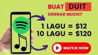 Dengar Lagu dapat duit (Buat duit online 2022) USD12 setiap lagu