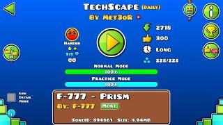 [GD] "TechScape" by Met3oR (Daily level) (All Coins) | Geometry Dash 2.113