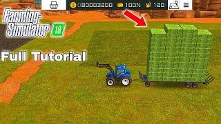 Fs 18 Grass Cut Full Tutorial In Hindi | Farming Simulator 18 Gameplay | Timelapse#