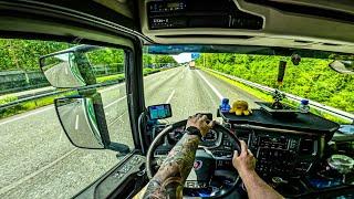 ASMR  POV Truck Driving Scania R500 | From Germany Driving Empty To Danmark 4k New Gopro