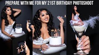 PREPARE WITH ME FOR 21ST BIRTHDAY PHOTOSHOOT * DIY feather corset, make up shopping, nails + more *