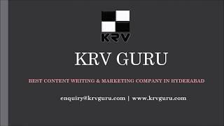 Krvguru | Best Content Writing  & Marketing Services In Hyderabad