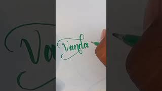 Vandana name in calligraphy | vandana signature style |