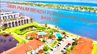 107 Half Moon Cir A3 Hypoluxo FL 33462. Large 3BR Palm Beach Florida Penthouse Condo For Sale.