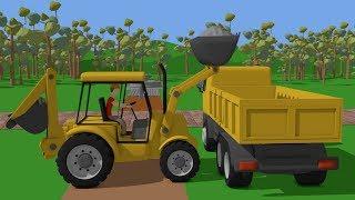 Truck & Mini Excavator with Hydraulic Hammer | Heavy Machinery in Brutal Force Action on the Farm