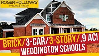 Weddington Schools! Brick 3-Story Million Dollar Homes for Sale