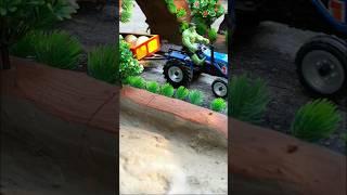 Rc tractor | pulling egg trolley  #tractor #jcb #shorts