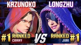 SF6 ▰ KAZUNOKO (#1 Ranked Cammy) vs LONGZHU (#1 Ranked Juri) ▰ Ranked Matches