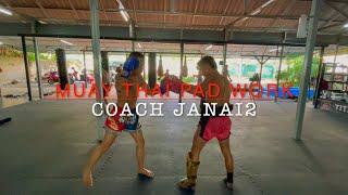 Beginner Muay Thai Pad Work with Titan Fight Club's Coach Janai2