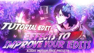 Easy!" Effects to improve your edits like After effects" [Alight motion Free preset!!!]