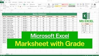 How to Create Marksheet in Microsoft Excel | Marksheet Grade Formula in Excel