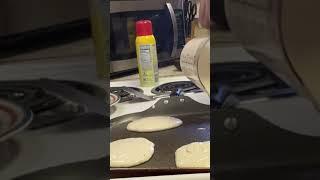 Flip some pancakes with me #breakfast  #pancake  #morningroutine  #sahm