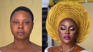 Detailed Makeup Tutorial | Bridal Makeup and Gele | Nigerian Bride #makeup