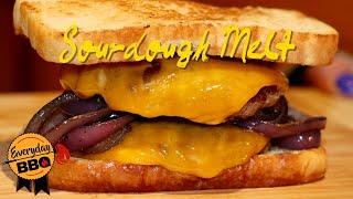 Culver's Sourdough Melt Copycat - Blackstone Griddle Recipe - Cheddar Beef Melt - Everyday BBQ