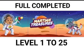 MARTIAN TREASURES COMPLETED LEVEL 1 TO 25 Monopoly go Digging event #monopolygo #martian #treasures