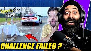 Ducky Bhai neh Sports Car Ke Sath Tablecloth Pull Trick Kiya | INDIAN REACTION