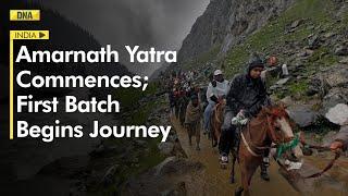 Amarnath Yatra 2023: First batch of pilgrims begin journey towards shrine from Baltal base camp