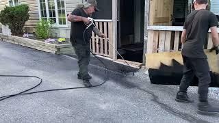 Professional Asphalt Spray Sealing: "Under The Deck Pt. 1"  Top Coats Pavement Maintenance