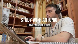 Cozy Library Loop Ambience, Studying Session - Study With Antonio