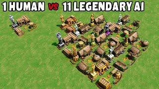 1 Human vs 11 LEGENDARY AI - Age of Mythology: Retold