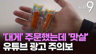 '두툼한 대게'라더니 달랑 맛살 2개…중국발 '유튜브 사기 광고' 주의보 [CSI] [뉴스9]