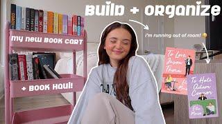 build my book cart with me!!  organizing my tbr cart + book haul!