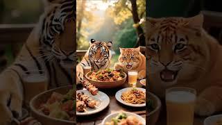 cat with tiger! #cute #cat #kitten #meow #funny #shorts