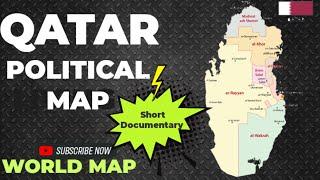 Political Map of Qatar 2025/Qatar Administrative Divisions /Municipalities of Qatar/World Map Series