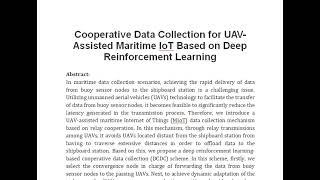 Cooperative Data Collection for UAV Assisted Maritime IoT Based on Deep Reinforcement Learning