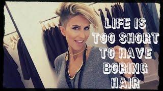 A day at the hair salon with queen of BOMB ASS HAIR  | Short Hair Style | Pixie Haircut