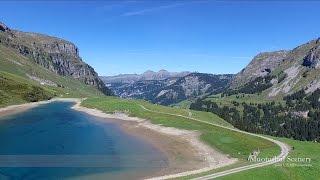 4K Lake Waldisee, Muotathal Schwyz SWITZERLAND アルプス山脈 dji