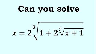 Can You Solve This Radical Equation CHALLENGE? | Algebra