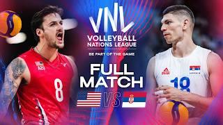 CRAZY Back-to-Back Aces from DeFalco!  USA vs. Serbia | VNL 2024 - Full Match | Week 2