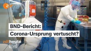 Corona-Virus aus Labor in China? BND-Bericht wohl von Kanzleramt zurückgehalten | ZDFheute live