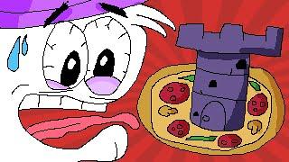 Zombey stellt sich dem Pizza Turm.