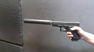 Glock 19 Gen 2 suppressed shooting with a Rugged Obsidian 45