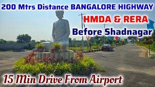 200 Mtrs Distance Frm Bangalore Highway | Open Plots For Sale | 15 Min Drive From Shamshabad Airport