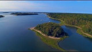 Bourne Massachusetts Monument Beach Aerial Footage