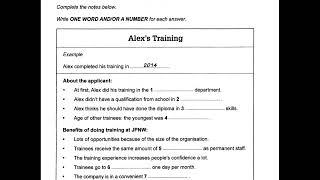 ALEX TRAINING Listening Test  With answers   #Comment your score below to know Band Score