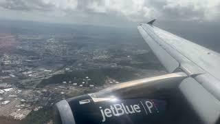 JetBlue Airbus A320 Sunny landing in San Juan, Puerto Rico